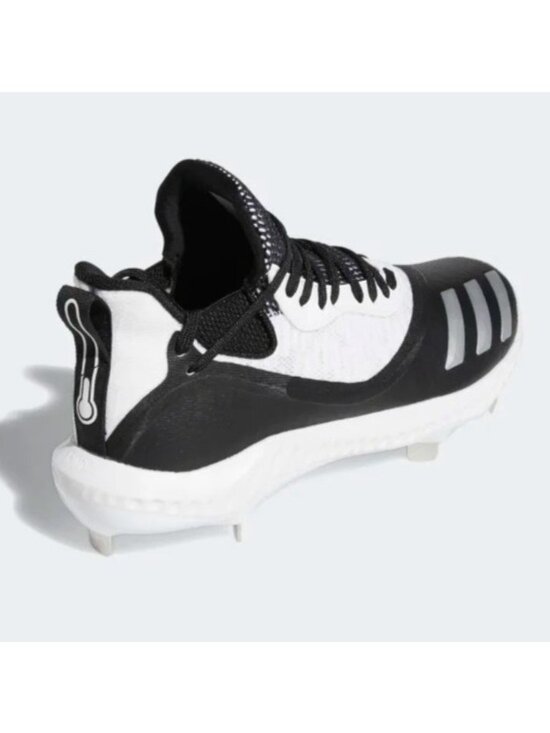 adidas Icon V Bounce Men\'s Iced Out Metal Baseball Cleats Black White EE4131 Siz
